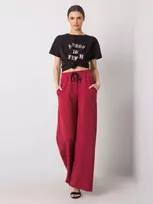Sportinės kelnės-RV-DR-6262.03X-bordo