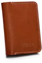 Piniginė vyrams su skyriumi monetoms SOLIER SW16 SLIM - Ruda