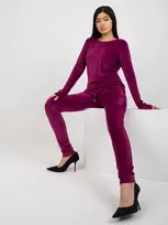 Veliūrinis treningas moterims RV-KMPL-6083.05-violetinė