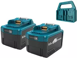 Ntt Co Akumuliatorius Makita įrankiams SMTM Li-Ion 18V 9Ah 2VNT+DĖKLAS