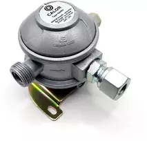 30mbar LPG dujų slėgio reguliatorius Bulkhead 10 mm 90° kemperiams ir karavanams