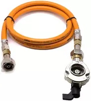 LPG aukšto slėgio dujų žarna 1,5 m su 27 mm Clip-On adapteriu, 21,8 mm LH