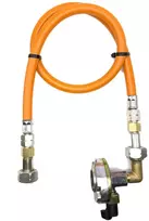 LPG aukšto slėgio dujų žarna 80 cm su 27 mm kampiniu Clip-On adapteriu, 21,8 mm LH