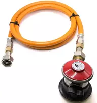 LPG aukšto slėgio dujų žarna 1,5 m su 35 mm Jumbo Clip-On propano adapteriu (4kg/h)