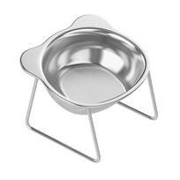 15 Degree Tilted Stainless Steel Pet Bowl Anti Spill Neck Protection Cat Dog Food Dish For Kitten Puppy Indoor Durable