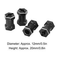 4Pcs/Set 12mm Hex Drive Adapter Set Crawler Wheel Adapter  Repairing and Upgrading violetinė