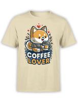 Coffee Lover Shiba Inu TShirt Unisex S