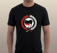 ANTIFA Marškinėliai.  ANTIFAŠISTINIAI Anti rasistiniai VĖLIAVĖLĖS Protesto lauro lapas WOKE Marškinėliai. L