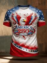 Madingi vyriški marškinėliai Amerikos vėliava Žvaigždės Dryželiai Patriotiniai Laisvalaikio Trumpomis Rankovėmis Dieve Palaimink JAV 3D Spausdinimas Streetwear Vyriški Viršutiniai Drabužiai XXS gray