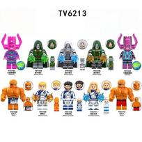 (10vnt-A) Fantastiškasis ketvertas Tunderbolt Akmens žmogus Naikintojas Daktaras Rytojas Surinkėjas Statybiniai kaladėlių lėlių žaislai 10pcs-A