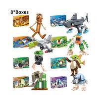 (Box Pack) Brainrot Al Italian Tung Tung Tungsahur Building Blocks Assembly Kids Gift Toys