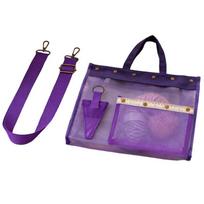 A84E-Girlfriend, Wife Large Capacity Transparent Mesh Yarn Bag Storage Bags For Crochet Projects And Yarn violetinė