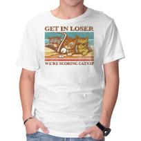 Unisex Crew Neck T-Shirt We're Scoring Catnip Graphic Short Sleeve Casual Tee M