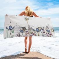 Plant Grey Dandelion Beach Towel Microfiber Absorbent Quick Dry  Adult Large Face Hand Shower Towel For Spa Bathroom Washcloth 50x100cm(20x40in)