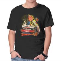 Unisex Crew Neck T-Shirt 70s VHS Horror Cult Graphic Short Sleeve Casual Tee S
