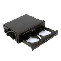 Car Radio Storage Box Universal 1DIN 2 Layer Black Cup Holder For Collecting Items Multi Purpose Car Radio Cup Holder Y8O6 juoda