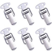 6Pcs/Set Spring Loaded Toggle Latch Catch Tension Lock Cap Stainless Steel Cabinet Box Sliding Door Hardware Fastener Part