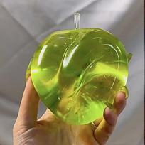 Simulated apple squishy Taba soft toy, safe and healthy, made of food-grade silicone, squishy toy, soft and soothing, slow toy žalios obuolio spalvos