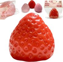Handmade Strawberry Taba Squishy Toys, Cute Strawberry Squeeze Toys, Kawaii Strawberry Squishies Fidget Toys raudona