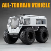 1:24 Scale Sherp All-terrain Car Model Toy Metal Diecast Sound Light Pull Back Shock Absorption Off Road Vehicle Gifts for Kids balta