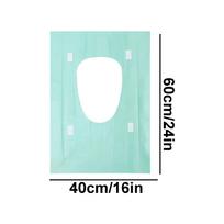 10Pcs 60x40cm Disposable Toilet Seat Covers for Travel Public Bathrooms Airplane Hygiene Universal Replacement Potty Seat Cover žalia