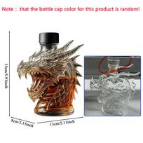Glass Decanter Whiskey Bottle Transparent Dragon Animal Glass Whiskey Decanter Gift for Whisky Lover Men Dad Husband