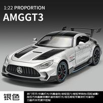 1:22 Mercedes Benz AMG GT3 Grand Prix Ištvermės Lenktyninis Automobilis Aliuminio Metalo Liejimo Modelis Automobilis Simuliacinis Transporto Priemonė Namų Madingi Papuošalai juoda