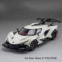 1:24 Apollo EVO IE Supercar Model Toys Alloy Diecast Miniature Sports Cars Sound Light Doors Opened Pull Back for Children Gifts