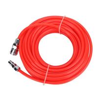 5*8mm Aukšto Slėgio Lanksti Oro Kompresoriaus Žarna su Vyrišku/Moterišku Greituoju Jungikliu 15M Raudona