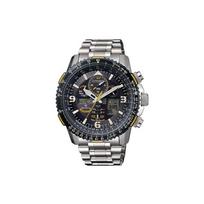 Citizen Eco-Drive Skyhawk Series II Blue Angel Radijo bangomis valdomas laikrodis Atsparus vandeniui Kvarcinis Vyriški laikrodžiai JY8088-83L Black Dial