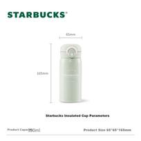 Starbucks Thermos Green Logo Insulated Cup 350ml, Misty Green Portable Sports Water Bottle, Coffee Mug for Teachers' Day