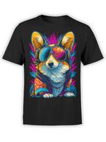 Neon Dj Corgi TShirt Unisex S