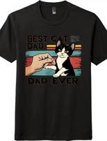 Cat Dad  Best Cat Dad Ever  Statement Graphic T-Shirt XL