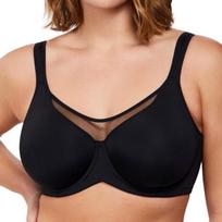 Didelio dydžio Push-up nėrinėta liemenėlė-camisole su priekiniu užsegimu, fiksuotais kaušeliais ir dailiu nugaros dizainu 32C juoda