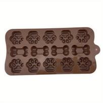 A Silicone Mold for Baking with 14 Bone-Shaped Paw Designs, Suitable for Cake Decoration, Ice Cubes, Pudding, Jelly, Candy Making, Soap, Candle 1pc
