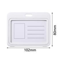 Retractable Employee Card Holder Double Sided Plastic Badge Case with Strong Clip for Secure ID in Workplaces A4