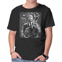 Unisex Crew Neck T-Shirt Alfred Under The Rain Graphic Short Sleeve Casual Tee XXXL