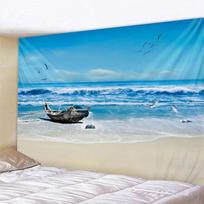 Beautiful Sea Scenery Tapestry Indian Mandala Wall Hanging Tapestries Boho Room Bedroom Decoration Blanket Backdrop Cloth 40x60cm