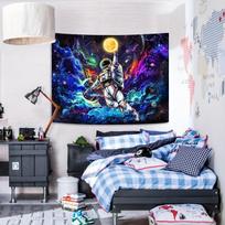 Astronaut In Space Tapestry - Vibrant Cosmic Design With A Touch Of Fantasy For A High-Elegance, Modern Ambiance, Perfect 75X75cm