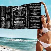 J-Jack D-Daniels Microfiber Beach Towel Absorbent Quick Dry Soft Yoga Swimming Resort Mountain Climbing Towel Cotton 30x30cm