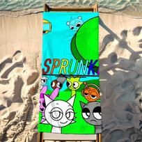 Cartoon I-Incredibox S-Sprunki Towel Beach Towel Travel Lightweight Skin Friendly For Pool Beach Camping Cruise Summer STJ40x70CM