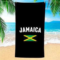 J-Jamaica Flag Towel Microfiber Beach Towel, Quick-Dry, Sand-Free, Ultra-Fine Fiber, Super Soft. 60x35CMSYJ60 yellow