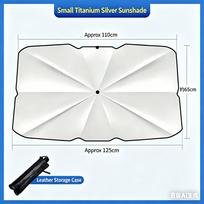 Sun Viso Premium Car Front Windshield Sun Shade Made Of Titanium Silver Summer Must-Have Uv Protection For Cars
