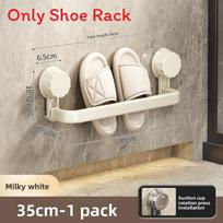 Abs Suction Cup Bathroom Shoe Rack With Wall Mount For Toilet Storage balta