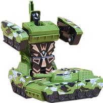 2 viename Mini karinis tankas transformuojamas žaislas robotas Vienos pakopos deformacijos automobilis Veiksmo figūrėlė Tanko modelis Vaikų žaislai Berniukų dovanos žalia