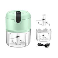 1 Piece Electric Mini Garlic Chopper Portable Cordless Food Processor Garlic Mincer Masher Meat Grinder Kitchen Tool žalia