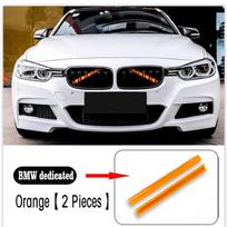 For BMW X1 F48 2016~2026 Car Front Bumper Radiator Grille Frame Kit Protect Cover Trim Strip Provide lasting Durable Accessories Orange
