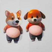 1Pc 3D Cute Puppy Sticker Squeezeable Shiba Inu Phone Case Decoration Children's Birthday Party Favor Festival Supplies