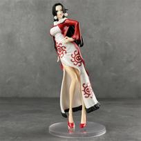 Anime One Piece Glitter Glamours Cheongsam Boa Hancock Girl PVC Action Figure Standing Posture Doll Ornament Model Toys