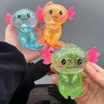 Colorful Salamander Toys Cute Malt Sugar Filled Stretchy Axolotl Fun Squeeze Birthday Supplies Party Favors Color Random